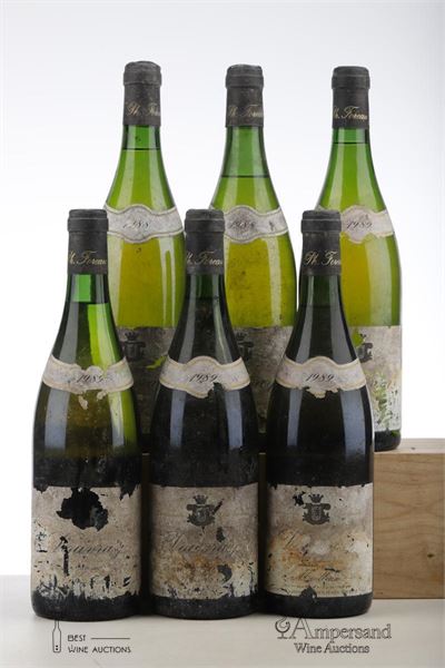VOUVRAY MOELLEUX DOMAINE DU CLOS NAUDIN 2*1988 + 4*1989   - Philippe Foreau - 6 Bottles