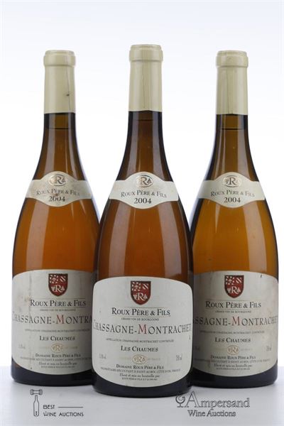 CHASSAGNE MONTRACHET BLANC LES CHAUMES 2004 - Roux - 3 Bottles