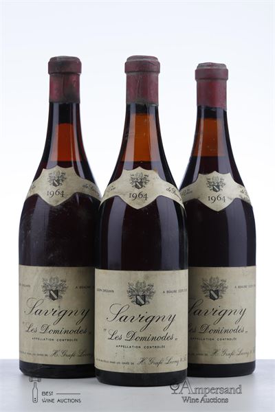 SAVIGNY LES BEAUNE LES DOMINODES 1964 - Joseph Drouhin mise Grafe Lecocq - 3 Bottles