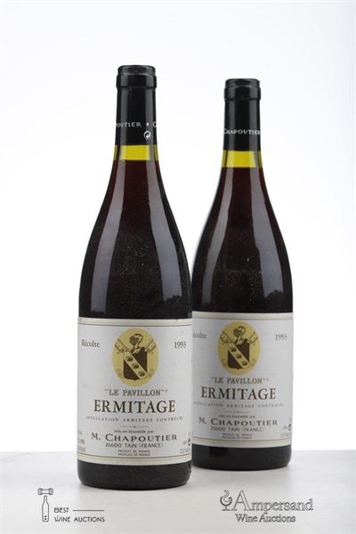 ERMITAGE ROUGE LE PAVILLON 1993 - Chapoutier - 2 Bottles