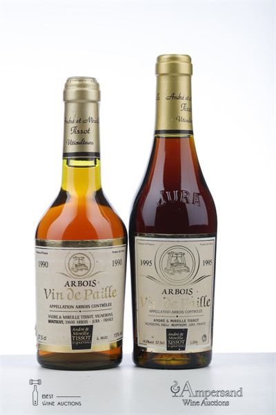 ARBOIS VIN DE PAILLE 1*1990 + 1*1995 MIXED - Andre et Mireille Tissot - 2 x 0,375Ltr