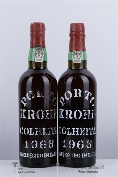 KROHN COLHEITA PORT 1968 - Krohn bottled 1988 - 2 Bottles
