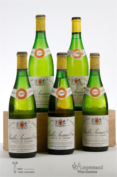 CHABLIS MONTEE DE TONNERRE 1979 - Lafite - 5 Bottles