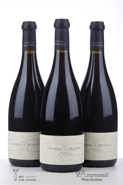 CHAMBOLLE MUSIGNY LES CHARMES 2012 - Amiot Servelle - 3 Bottles