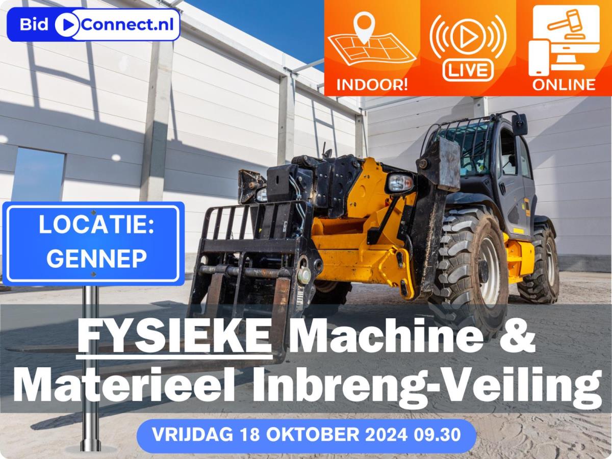 18 OKTOBER 9.30 |BIDCONNECT LOCATIE GENNEP VEILING