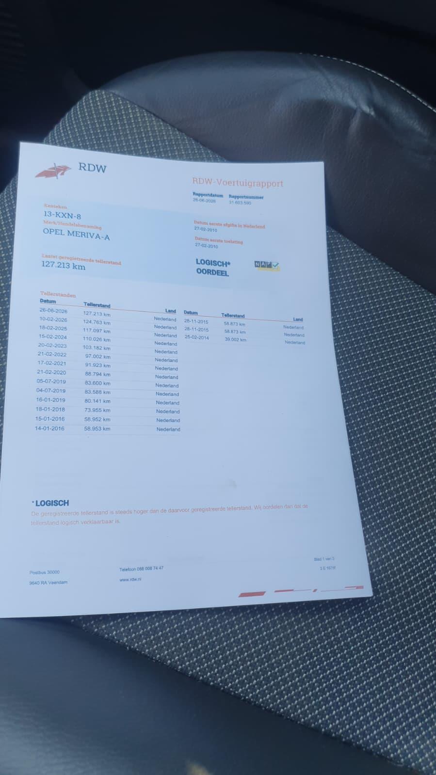 Opel | Meriva | 1.6-16V Cosmo | 2010 | 127,213 km | 13KXN8 | Logical