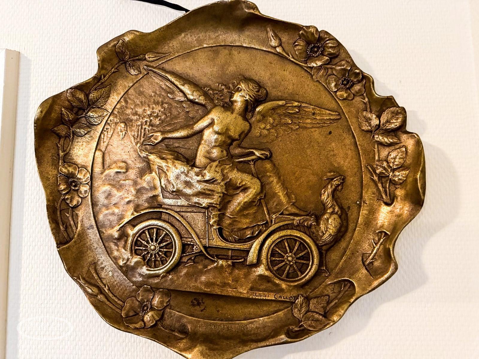 Bronzen plaquette door Jacques Callot 42x39 cm ca. 1903