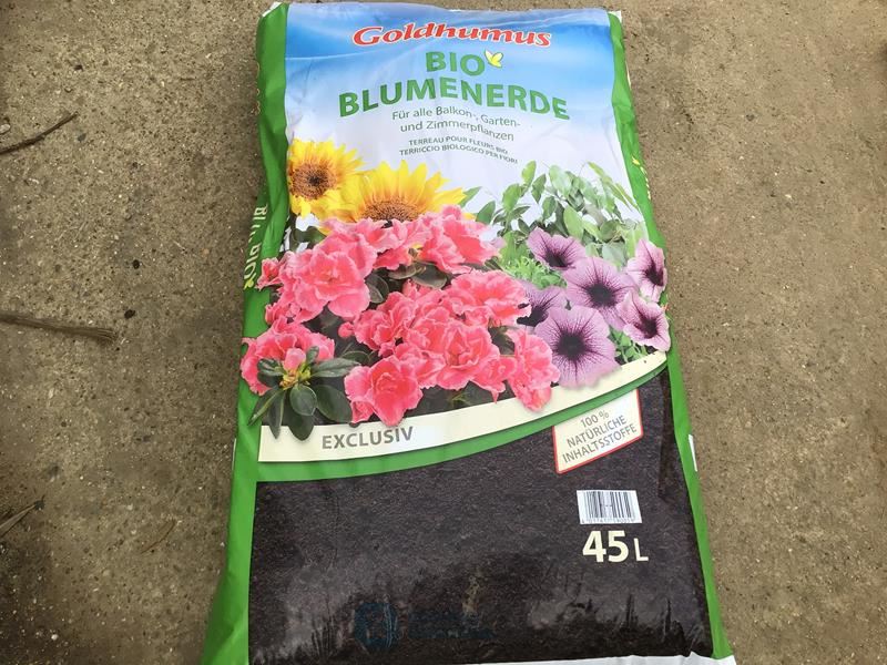 5 zakken potgrond van 45 liter