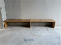 2 wooden benches