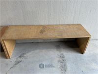 2 wooden benches