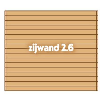 Zijwand Tbv Carport 2,6x3