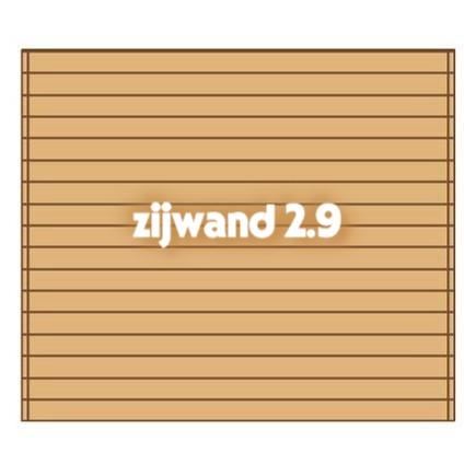 Zijwand Tbv Carport 2,9x3