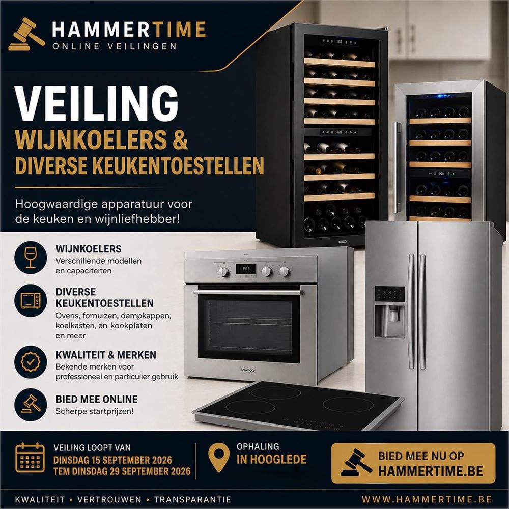 Veiling Wijnkoelers En Div Keukentoestellen: Topmerken Als Küpperbusch - Fhiaba - Avintage - Fisher&paykel - Liebherr En Anderen