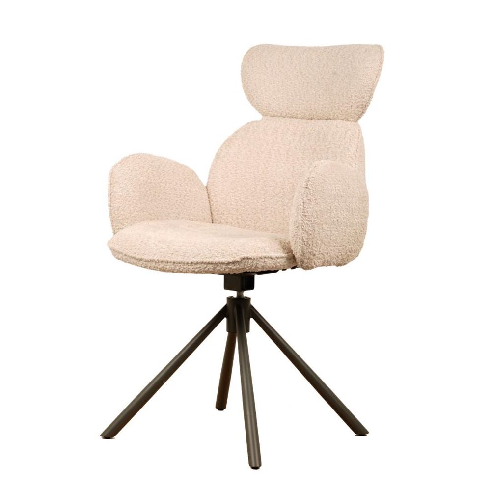6x Design Eetkamerstoelen Beige