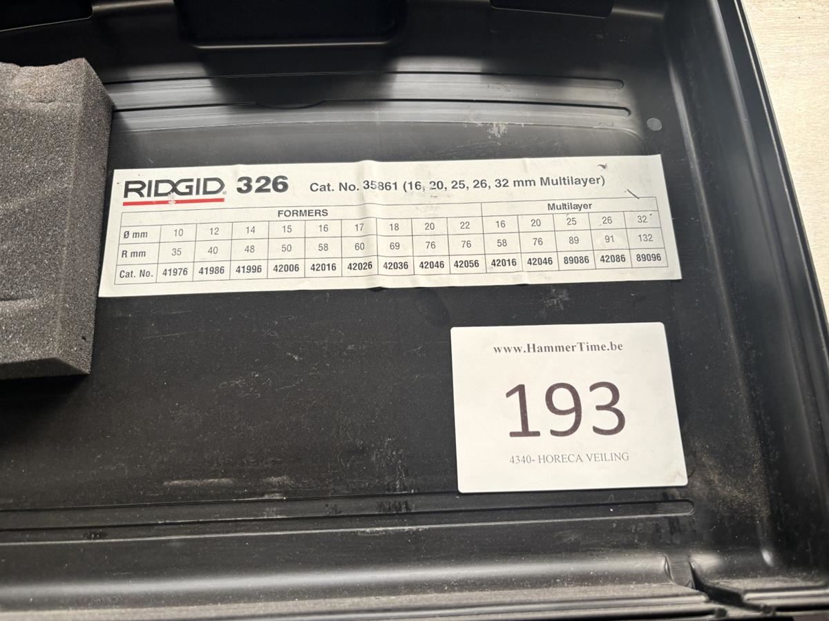 Ridgid 326 Plooitoestel