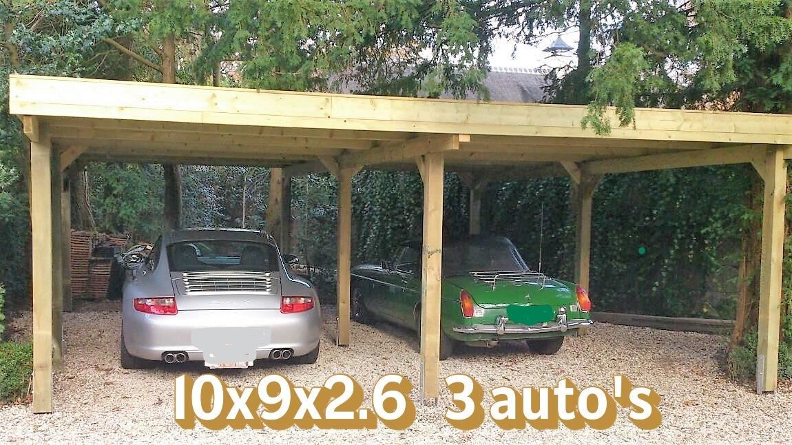 Carport 3 Autos 10x9x2,6