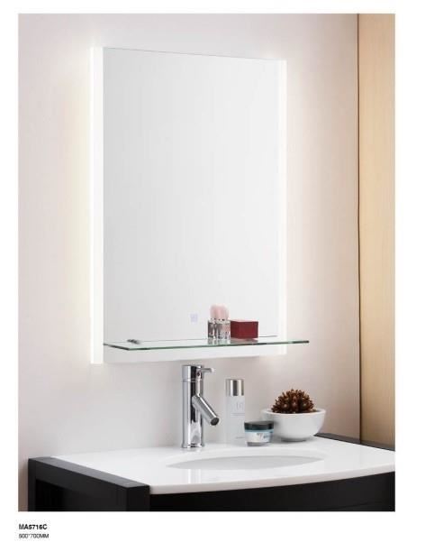 1x Led Spiegel Met Touchknop En Antifog