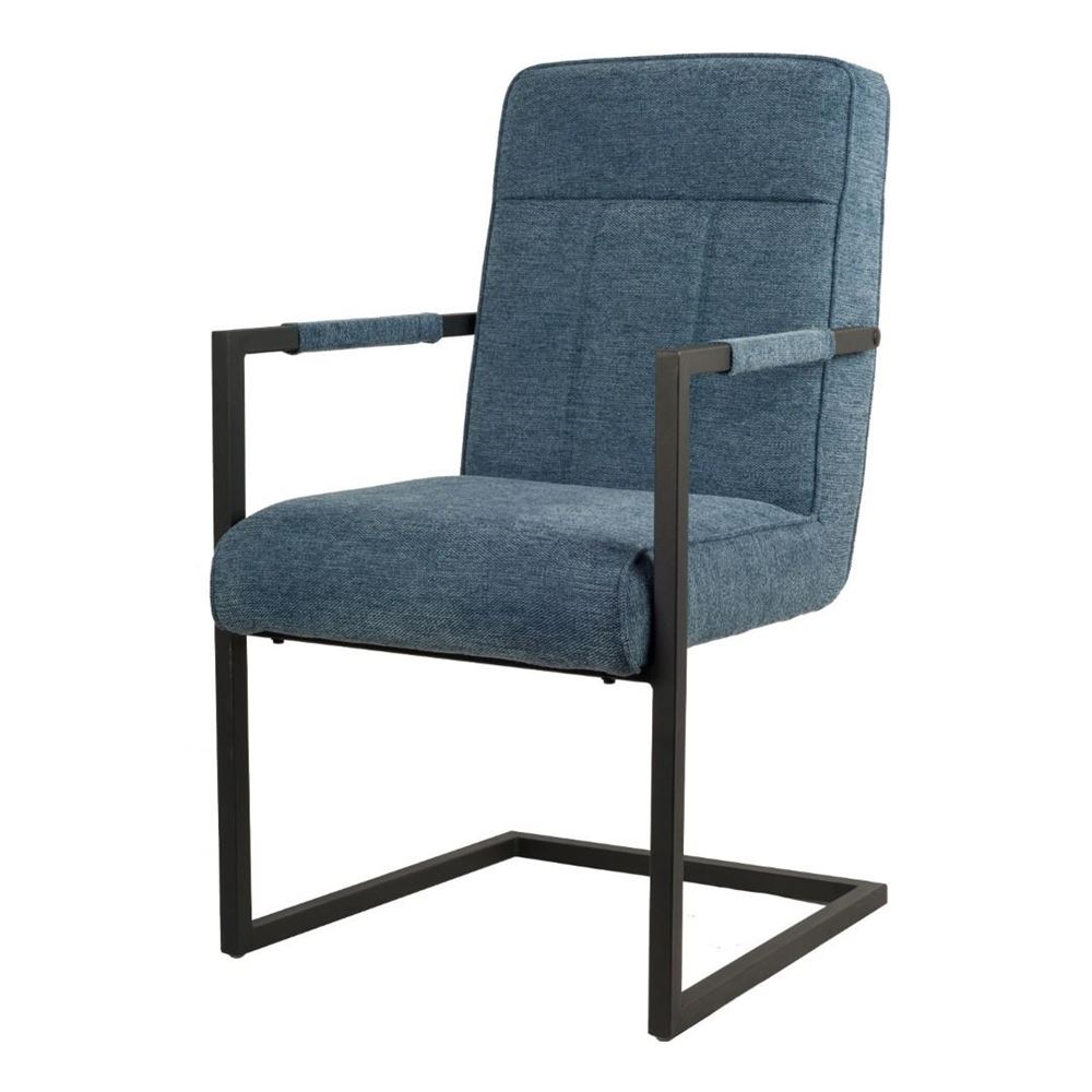 6x Design Eetkamerstoelen Blauw