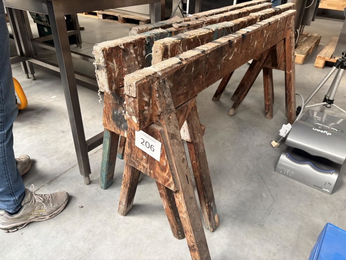 4x Houten Schragen