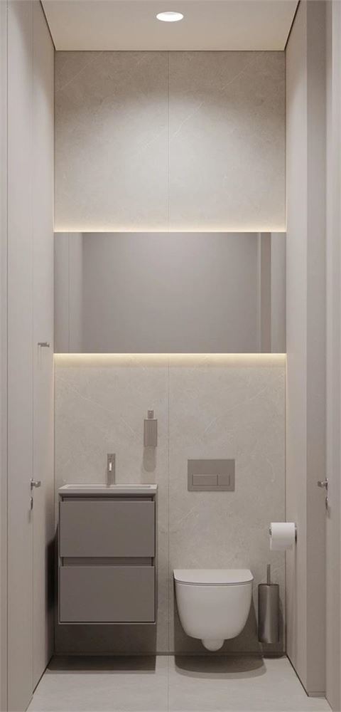 1x Led Spiegel Met Touchknop En Antifog