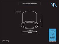 [00916] Gu10 Recessed Fixture White With Lamp Holder – foto 3 – kavel bij Hammertime, Puurs