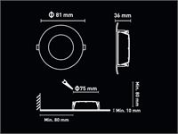 [01163] Gu10 Recessed Fixture White With Lamp Holder – foto 12 – kavel bij Hammertime, Puurs