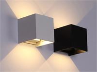 [01166] 7w Led Black Wall Lamp Cube Dual Light Adjustable Waterproof – foto 6 – kavel bij Hammertime, Puurs
