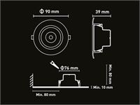 [01157] 4.9w Smd Led Recessed Spot 6000k Matt White With Lens – foto 5 – kavel bij Hammertime, Puurs