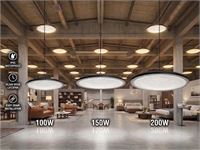 [01015] 100w 3000k Led Ufo Highbay Slim, Waterproof, With Lens – foto 2 – kavel bij Hammertime, Puurs
