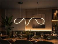 [01212] Edera Design Pendant Lamp Sand Black 110cm 40w Led Cct 3 Colour & 3 Step Dimming – foto 2 – kavel bij Hammertime, Puurs