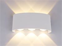 [01079] 6w Led Oval Wall Lamp Six-Light Sand White Warm White Waterproof – foto 2 – kavel bij Hammertime, Puurs