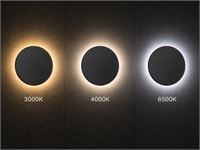 [01210] 8.5w Led Wall Light Round Design 3in1 Colour Cct Sand Black – foto 8 – kavel bij Hammertime, Puurs