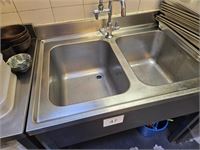 1 Rvs Dubbele Wastafel – foto 2 – kavel bij Hammertime