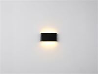 [01077] 12w Led Wall Light Dual Beam Black Warm White Waterproof 17.5cm – foto 4 – kavel bij Hammertime, Puurs