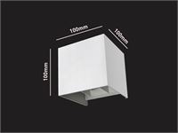 [01205] 7w Led White Wall Lamp Cube Dual Light Adjustable Waterproof – foto 6 – kavel bij Hammertime, Puurs