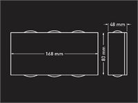 [01078] 6w Led Wall Lamp Six-Light Black Warm White Waterproof – foto 8 – kavel bij Hammertime, Puurs