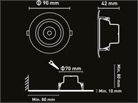 [01162] 4.9w Cct 3-Colour Recessed Spot Waterproof Black – foto 5 – kavel bij Hammertime, Puurs
