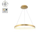 [01205p] Auren Design Pendant Lamp Gold 62cm 50w Led Cct 3 Colour & 3 Step Dimming – foto 2 – kavel bij Hammertime, Puurs