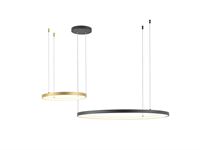 [01191] Orien Design Pendant Lamp Sand Black And Gold 80cm&40cm Duo Ring 50w Led Cct 3 Colour & 3-Step Dimming – foto 2 – kavel bij Hammertime, Puurs