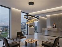 [01201] Duora Design Pendant Lamp Sand Black And Gold 20cm&40cm&60cm Trio Ring 60w Led Cct 3 Colour & 3 Step Dimming – kavel bij Hammertime, Puurs