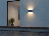 [01077] 12w Led Wall Light Dual Beam Black Warm White Waterproof 17.5cm – foto 7 – kavel bij Hammertime, Puurs