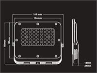 [01105] 30w 5000k Led Floodlight With Lens Waterproof – foto 4 – kavel bij Hammertime, Puurs
