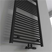1 X H1800xb600 Handdoekradiator Mat Zwart - Linteo – foto 3 – kavel bij Hammertime, Bornem
