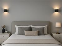 [01204] 7w Led Black Wall Lamp Round Dual Light Adjustable Waterproof – foto 8 – kavel bij Hammertime, Puurs