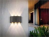 [01078] 6w Led Wall Lamp Six-Light Black Warm White Waterproof – foto 5 – kavel bij Hammertime, Puurs