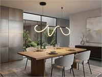 [01212] Edera Design Pendant Lamp Sand Black 110cm 40w Led Cct 3 Colour & 3 Step Dimming – foto 3 – kavel bij Hammertime, Puurs