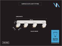 [00968] Gu10 Surface-Mounted Spotlight Fixture 4 Cylinders Sand White And Black Rotatable – foto 6 – kavel bij Hammertime, Puurs