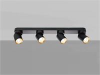 [00966] Gu10 Surface-Mounted Spotlight Fixture 4 Cylinders Sand Black And Gold Rotatable – foto 5 – kavel bij Hammertime, Puurs