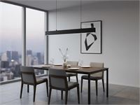 [hrz200] 40w Led 120cm Linear Pendant Lamp 3 Colour Light Switch Black – foto 4 – kavel bij Hammertime, Puurs