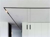 [00896] Gu10 Track Spot Decorative Pendant Lamp Cylinder 24cm Sand Black – foto 4 – kavel bij Hammertime, Puurs